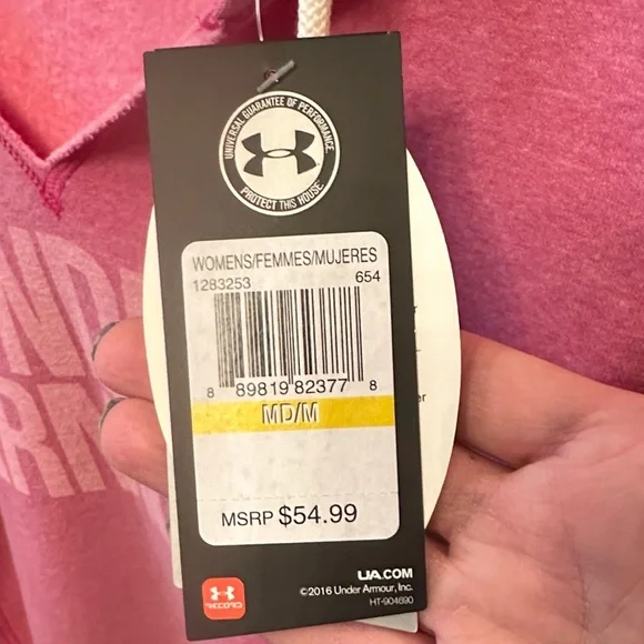 Under Armour Women's Bright Pink Hoodie NWT - Picture 2 of 3